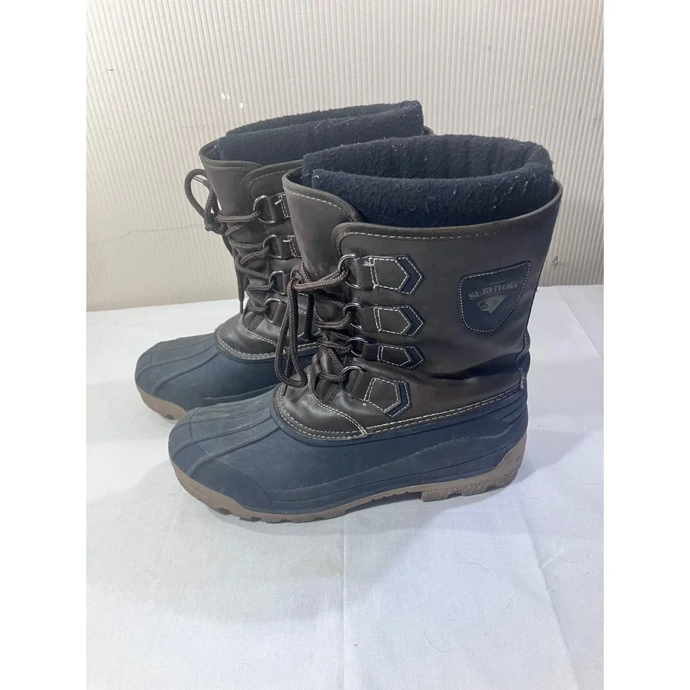 Herman Survivors Mens Brown‎ Insulated Winter Snow Duck Boots MNHS46DP003 Size 9